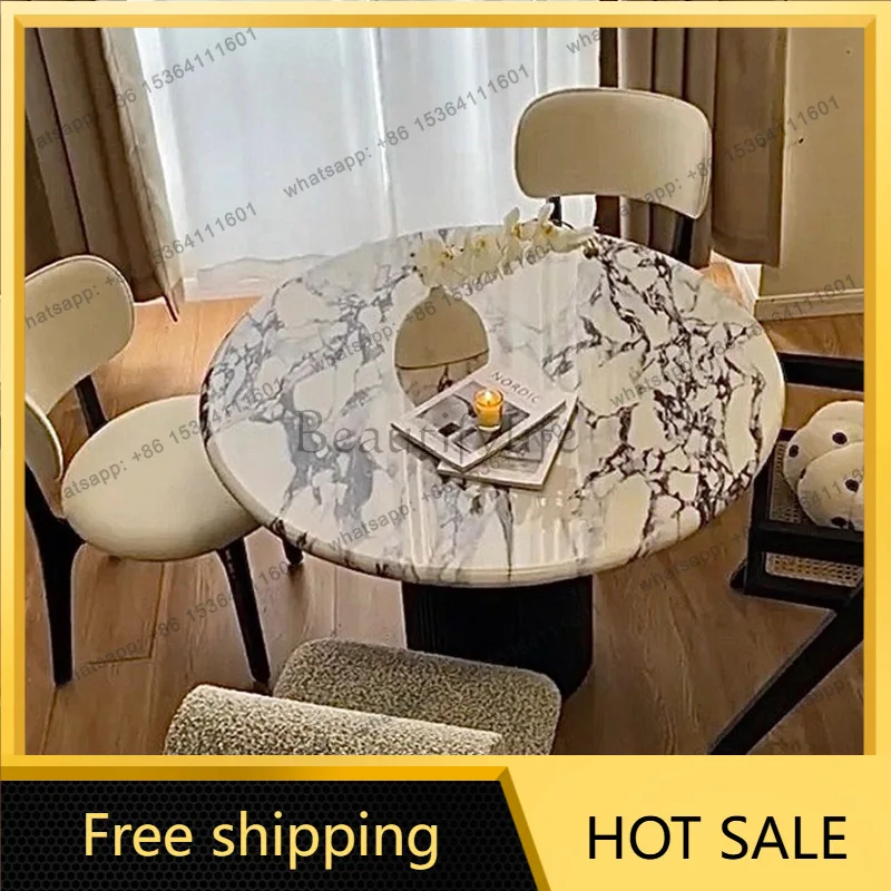 FG Round Restaurant Dining Table Coffee Conference Outdoor Center Dining Table Modern Luxury Mesas De Comedor Commercial Furnitu