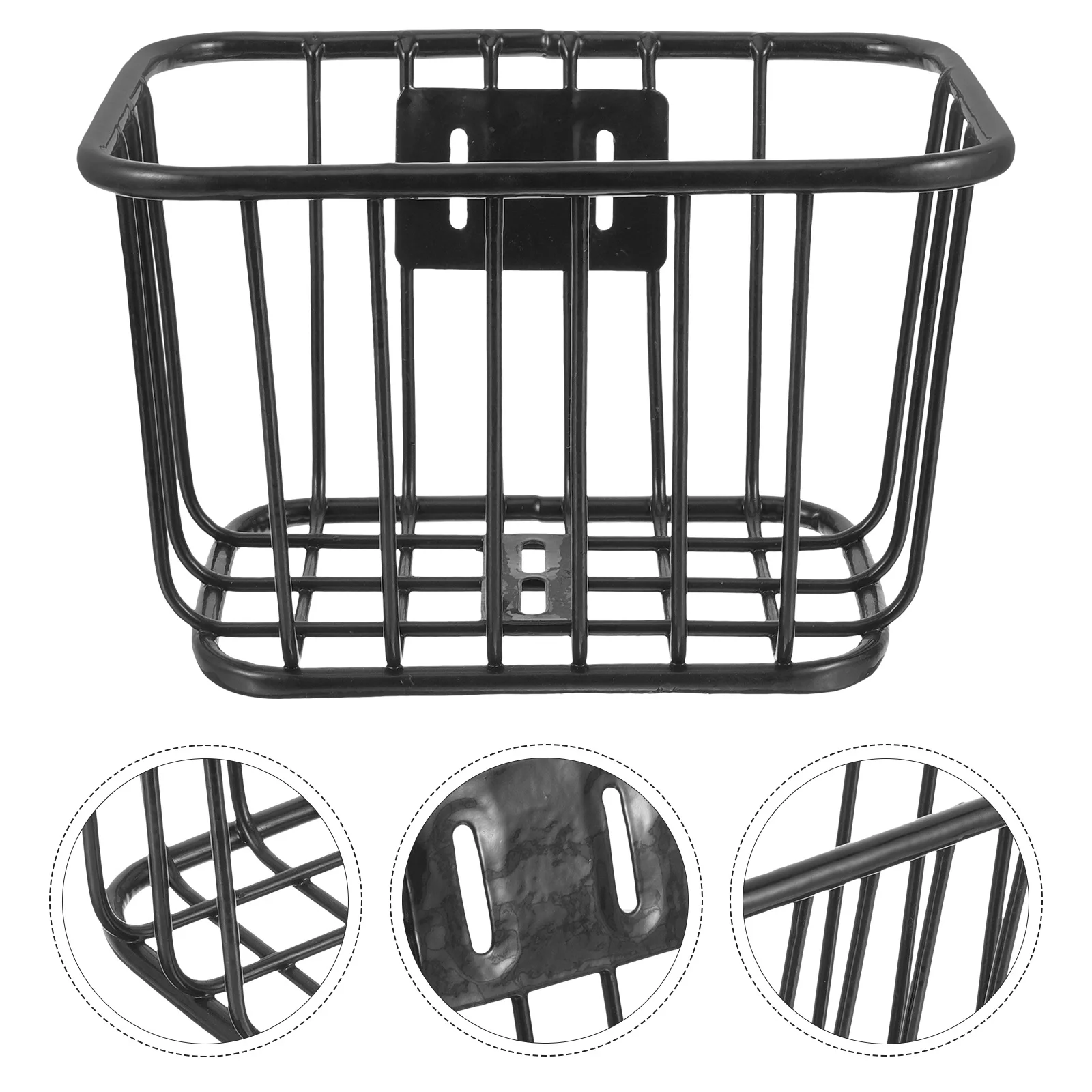 

's Front Basket Bike Rack Baskets Small Metal Iron Durable Sturdy Outdoor Long Service Life Stable Safe Storage