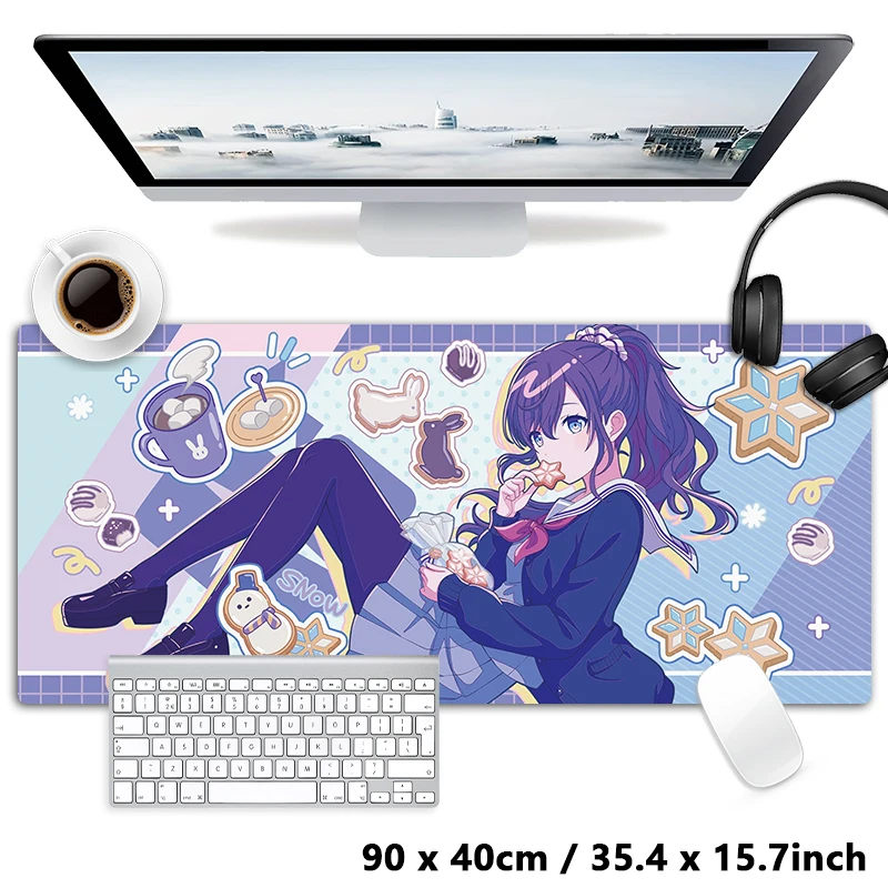 Nightcord de Kanade Mafuyu Ena Mizuki Mouse pad Table Mat Gaming XXL Anime Mousepad Keyboard Carpet Desktop Mat