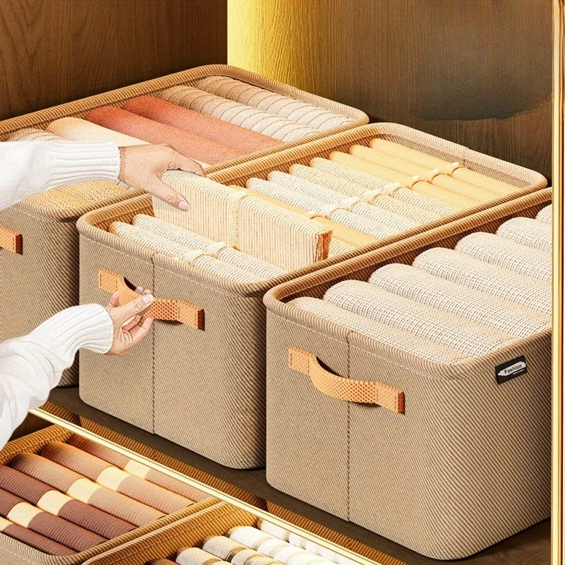 Versatile Non-Woven Fabric Storage Box for Clothes, Pants & More - Perfect for Dorms & Home Organization