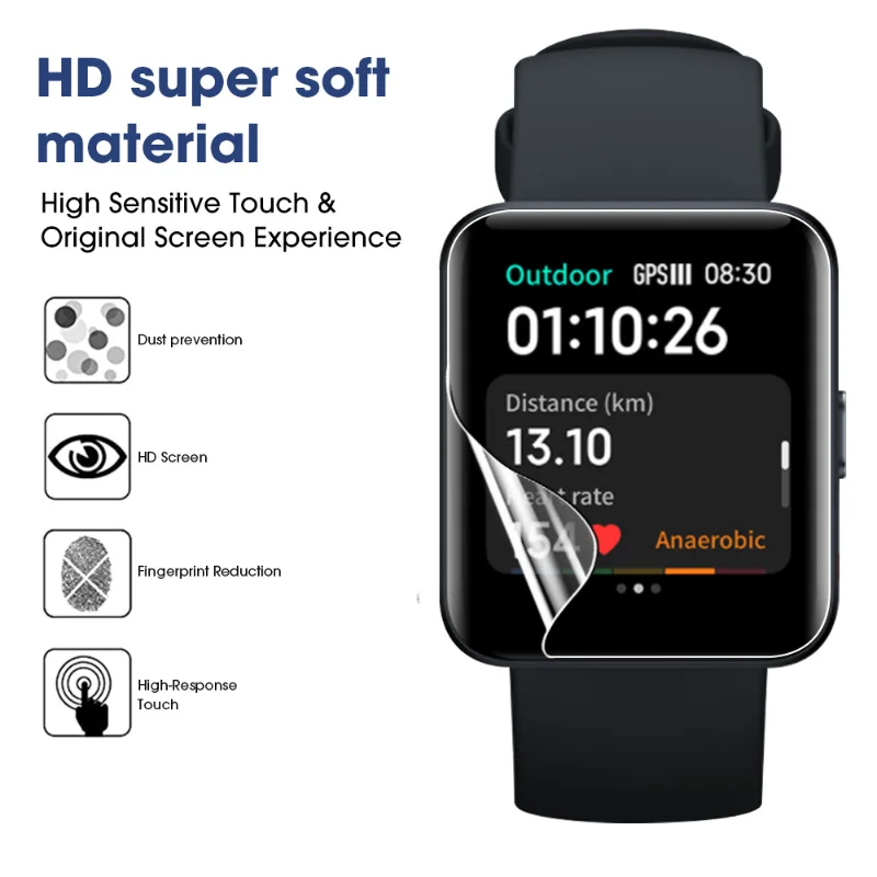 For Redmi Watch 2 Lite HD Screen Protector Smartwatch Full Cover Clear Soft Hydrogel Films For Redmi Watch 2 Lite Not Glass