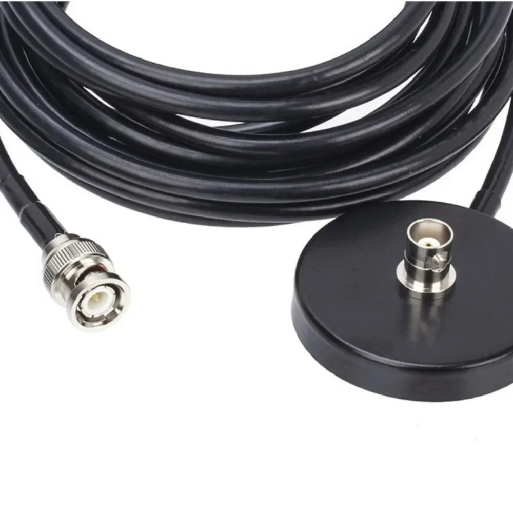 CB วิทยุ BNC เสาอากาศชายฐานแม่เหล็ก 5 เมตร RG58 Coaxial Extension Cable