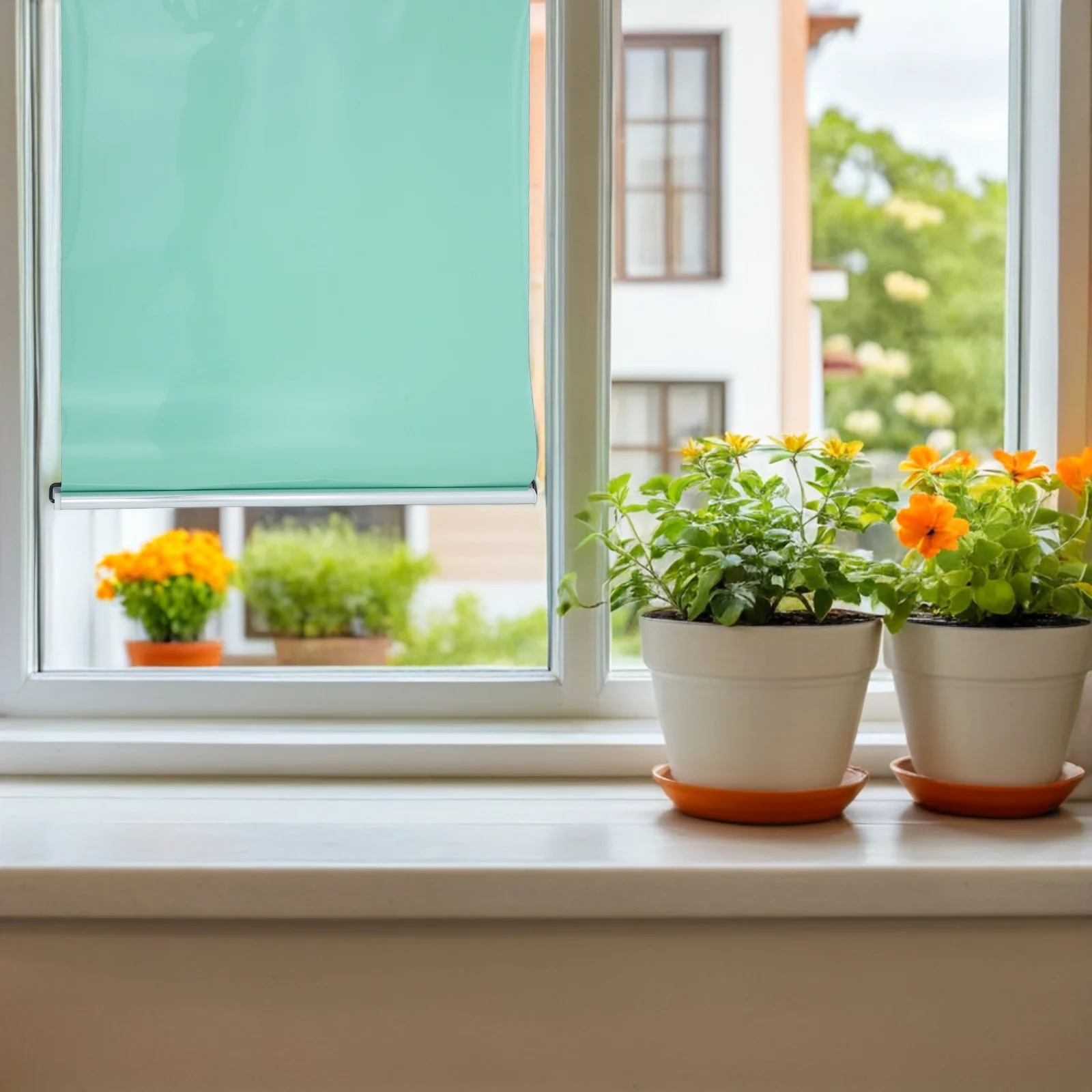 

58x125cm Removable Suction Cup Window Blind High Efficiency Sunshade for Apartment Nursery Temporary Privacy Cover No Drill