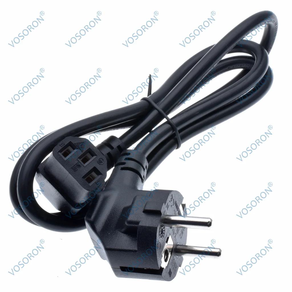 CEE7/7 European Schuko to IEC C13 Power Cords, H05VV-F 0.75mm Cable, EU Schuko to C13 90 Degree Angle Power cord