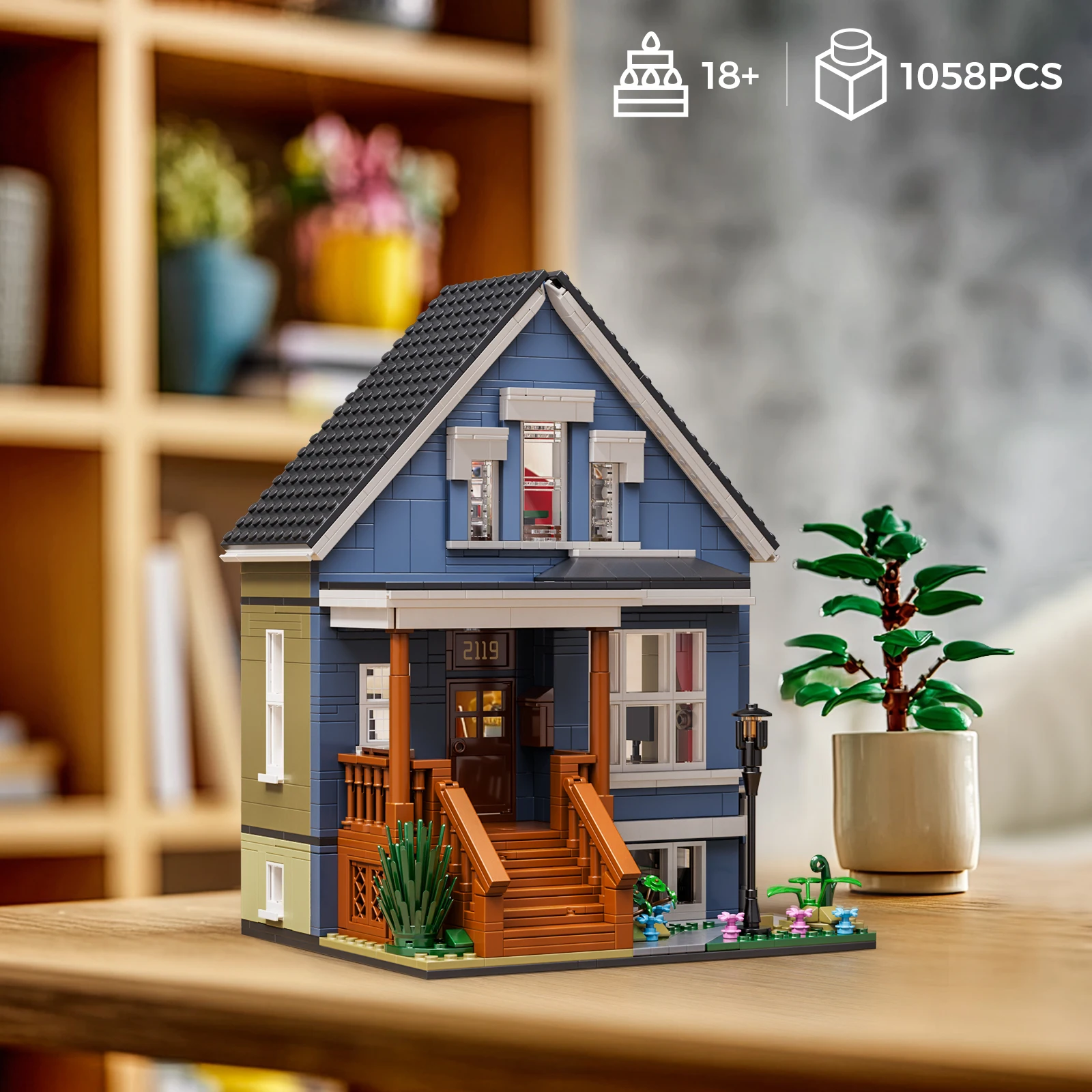 Zestaw Klocków Budowlanych Shameless House Gallagher House Bricks Komedia Architektura Kolekcja Dekoracja Domu Prezenty dla Fanów (1058 Elementów)