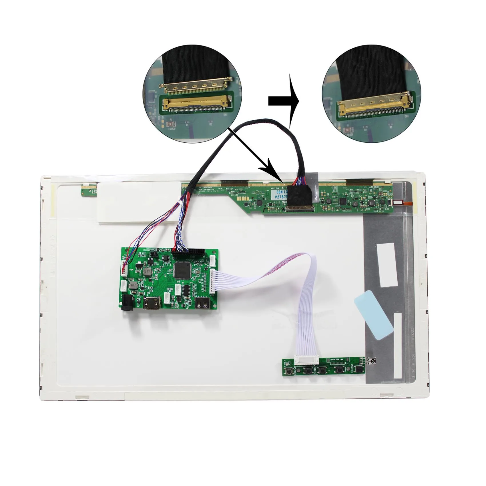 H/D USB LCD Controller Board and 15.6inch 1366X768 LP156WH2 IPS LCD