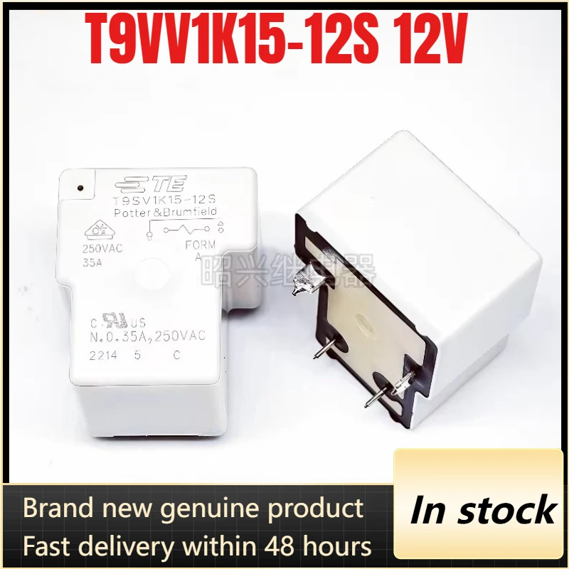 New 1pcs/lot T9VV1K15-12S 12V 4pins New energy vehicle charger starting relay