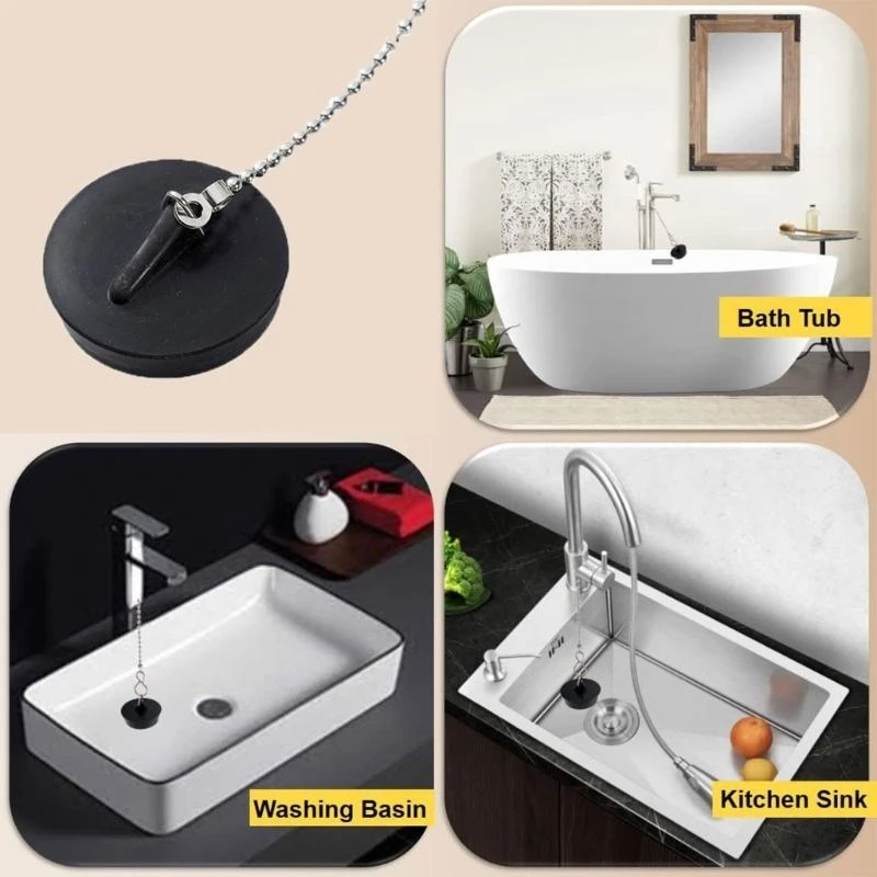 97qc wastafel pembuangan pembuangan drain drain tahan lama dengan stopper berdiameter 40mm cocok untuk dapur dan wastafel kamar