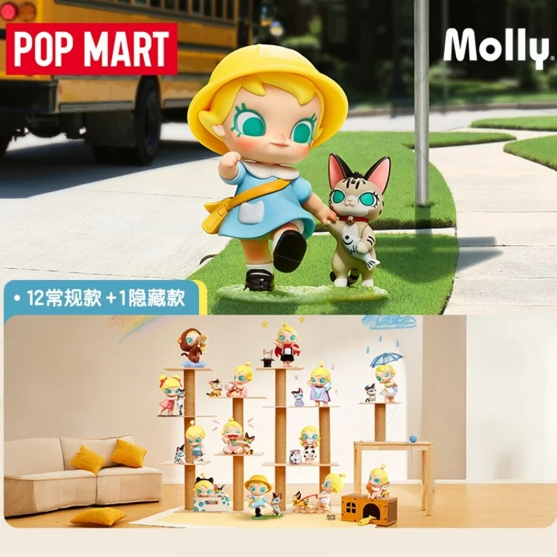 

New Pop Mart Baby Molly Baby Tabby Series Mystery Box Vinyl Face Blind Box Action Doll Home Ornaments Kids Trendy Special Gift