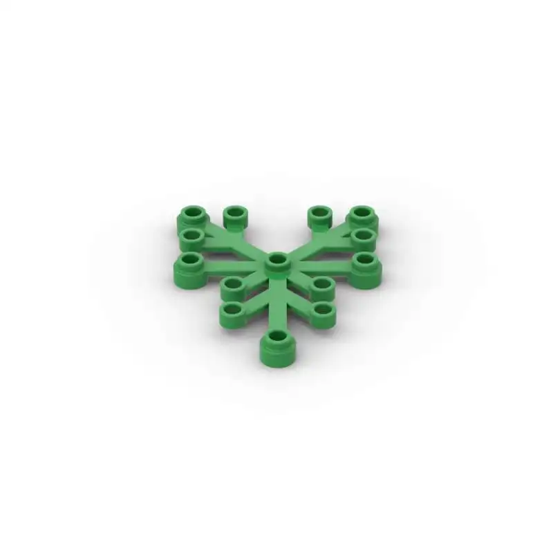 MOC 10PCS 2417 Plant Leaves 6x5 Building Blocks Kit Botanical Garden Tree Decoration Bricks Particle Toys Children Birthday Gift