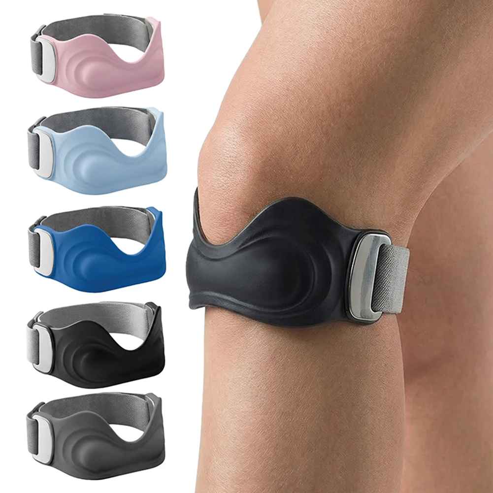 3D Silicone Padded Knee Support,Adjustable Knee Band for Running,Patellar Tendons Support for Men/Women,Daily Recovery Walking