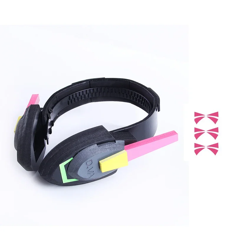 Sydanne Game Overwatch D.Va Earphone Hana Song Dva Wooden Headphone Props Cosplay Accessories Christmas Halloween Party Toy#1#W.