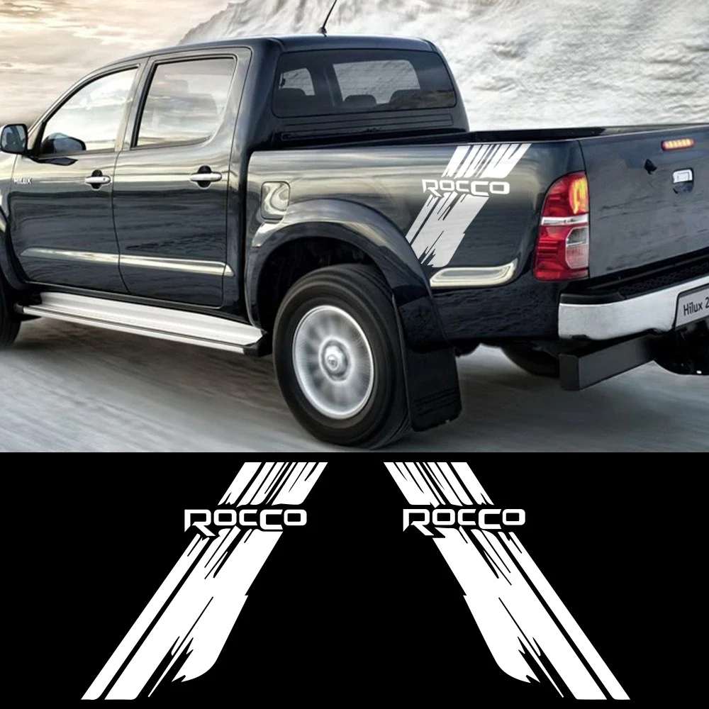 

Car Styling For Toyota Hilux Rocco Trunk Decor Sticker Vinyl Decal Auto Body Sport Racing Graphics Auto Exterior Accessories