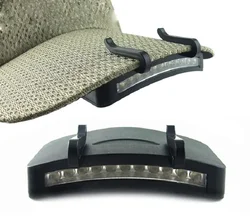 1 Pcs Quality Walking Working Jogging Plastic 11 LED Clip on Cap Hat Light Camping Hiking Gear