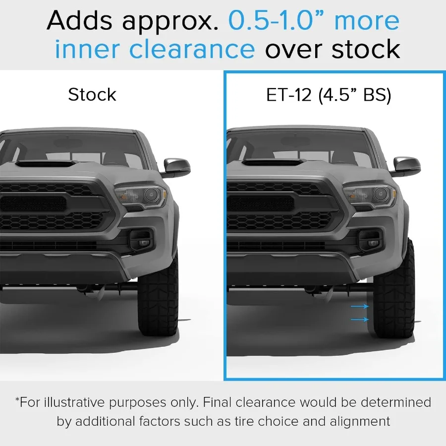 عجلة 18 بوصة متوافقة مع 2001+ تويوتا تاكوما 6x5.5 6x139.7 نمط الترباس 18x9 (12 ملم إزاحة) 106.1 ملم لمسة نهائية سوداء غير لامعة