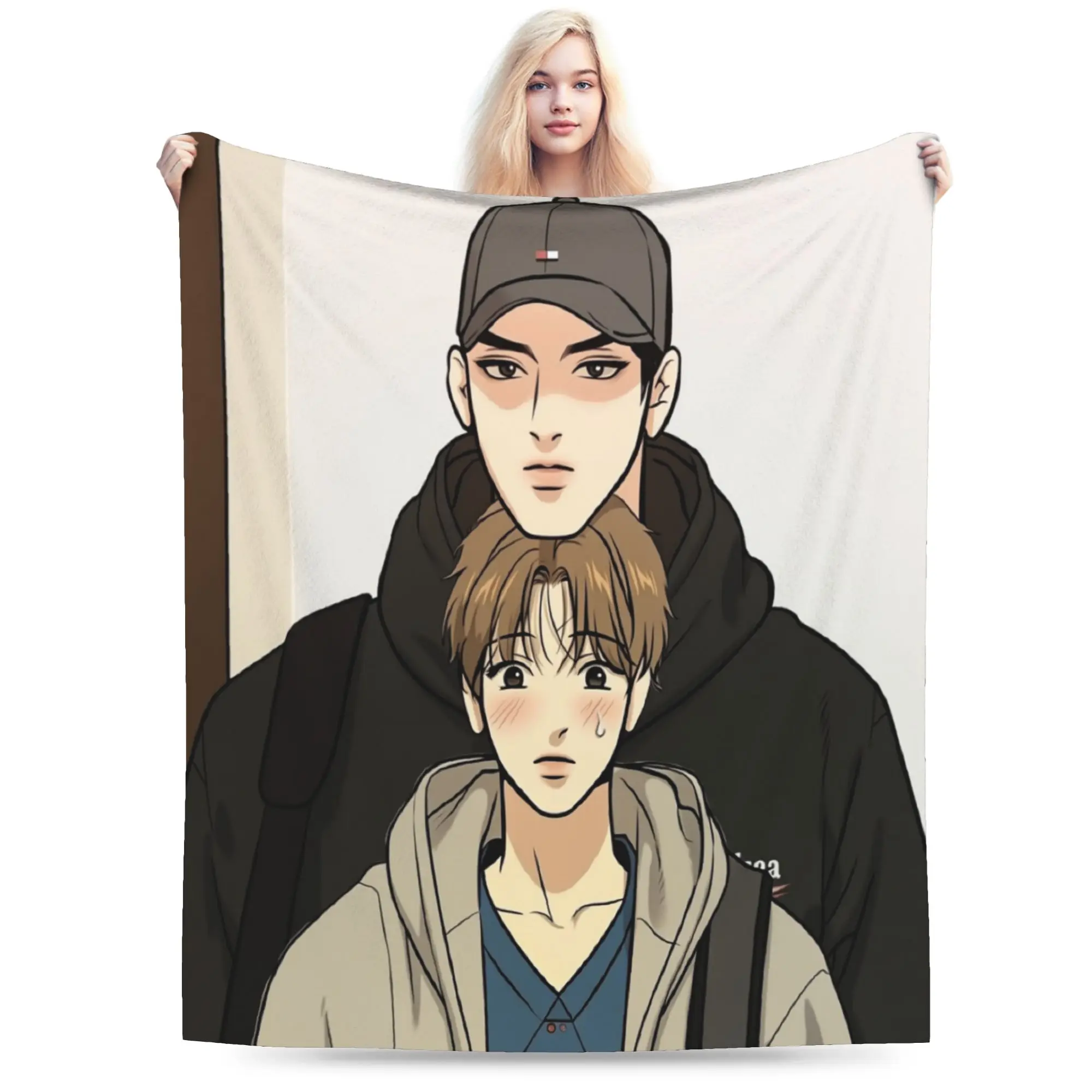 Warm Soft Blankets Girls Boys Airplane Travel Bl Manhwa Jinx Joo Jaekyung Bedspread For Couch Chair Fashion Sofa Bed Cover