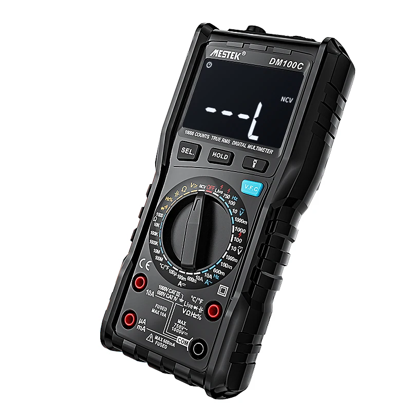DM100C Smart Digital Multimeter 10000 Counts AC/DC Voltage Ammeter  Current Ohm True-RMS Multimeters