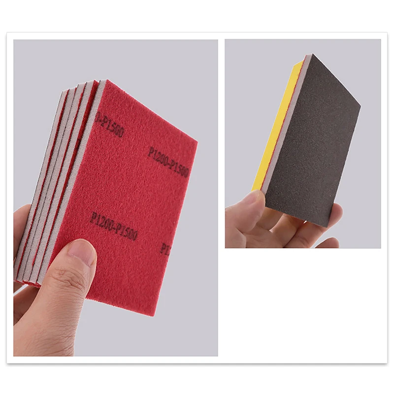 

10 шт., 75*100 мм, ультратонкие губчатые блоки для влажной и сухой шлифовки, различные зернистости, 120-3000, моющиеся, многоразовые, для полировки, абразивные инструменты