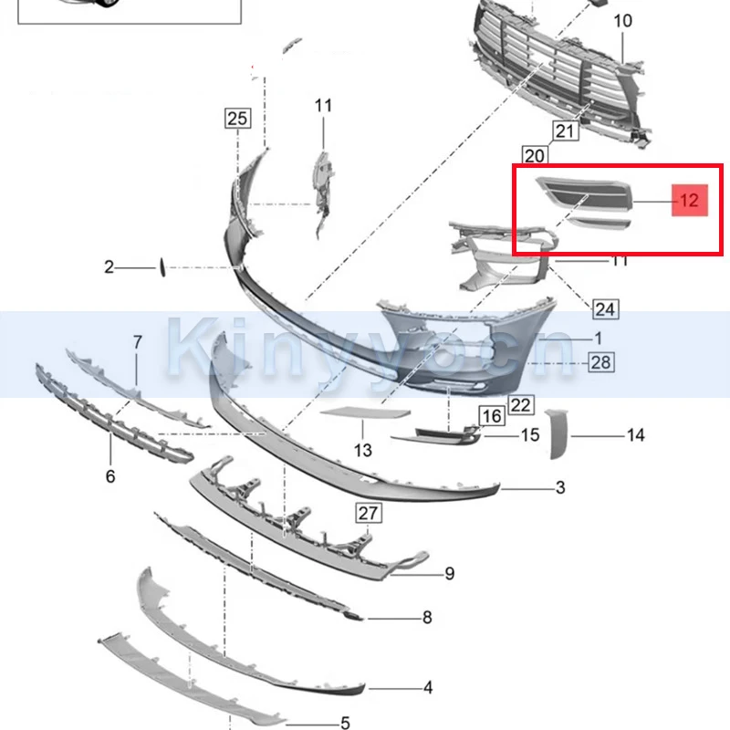 Front Bumper Fog Light Grille  For Porsche Macan 95B 2018-2021 Fog Light Frame Decorative Panel 95B121333C 95B121334C