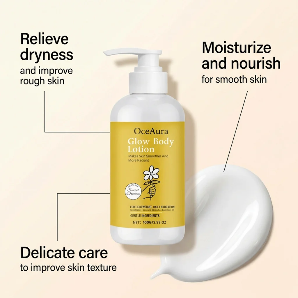Glowing Body Lotion Rejuvenation Hydrating Firming Brightening Smoothing Even Skin Tone Improve Roughness Soothing Body Lotion