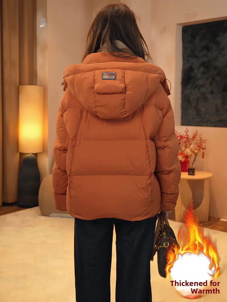 Jaet de algodão feminino exclusivo sli com capuz fce forrado ort thi quente outono inverno nova chegada coreano sle commute