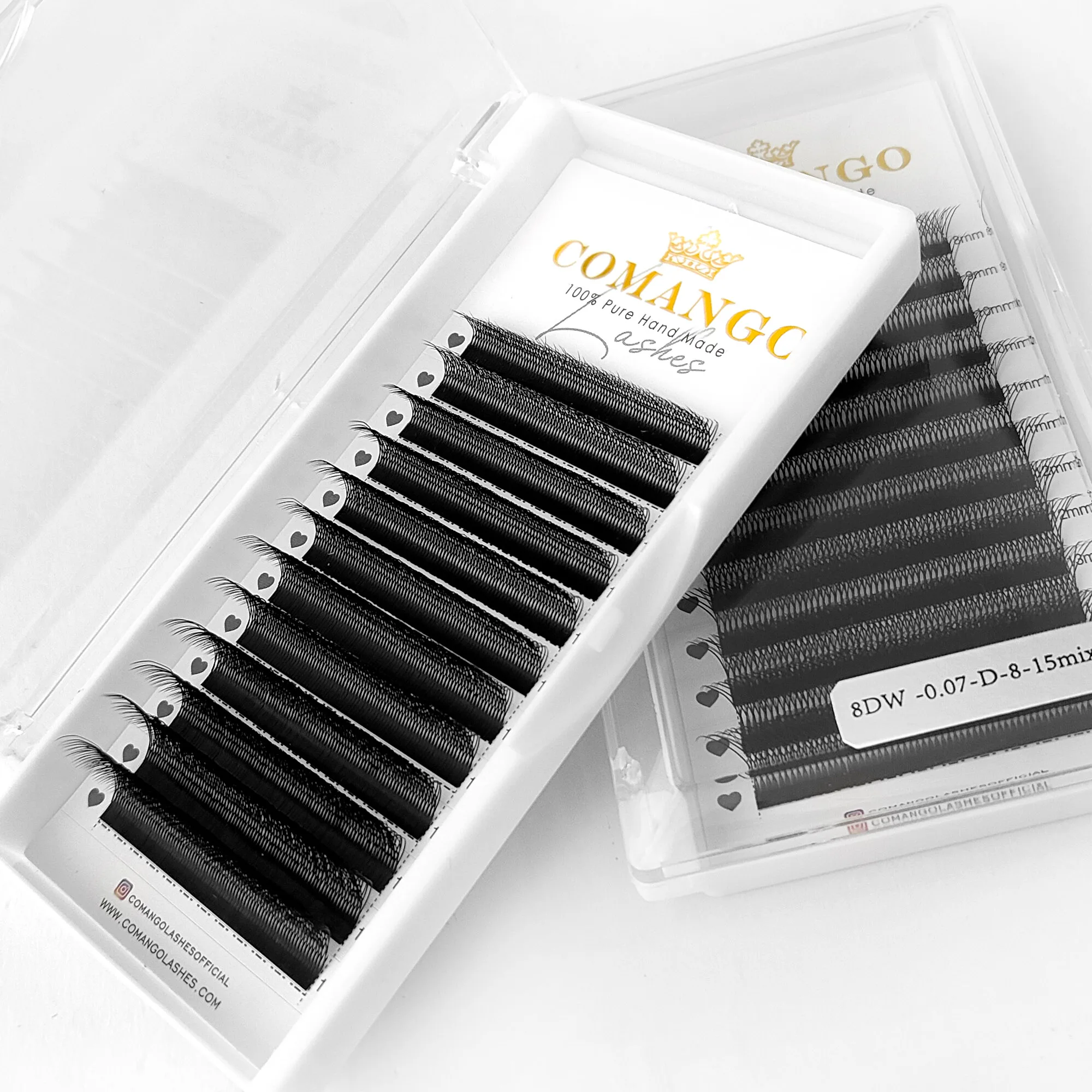 CoMango 4D 6D 8D W Shaped Double Tips W Eyelash Extension Natural Soft Automatic Flowering Eyelashes Brazilian Lash Fans