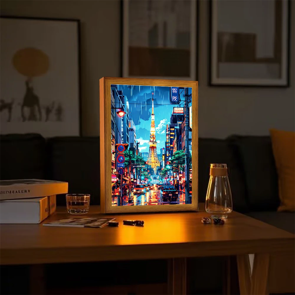 2 في 1 Led ضوء المصباح اللوحة إطار الصورة جدار مكتب مصابيح USB أضواء ليلية غرفة الديكور السرير الجدول أوم امب الهدايا