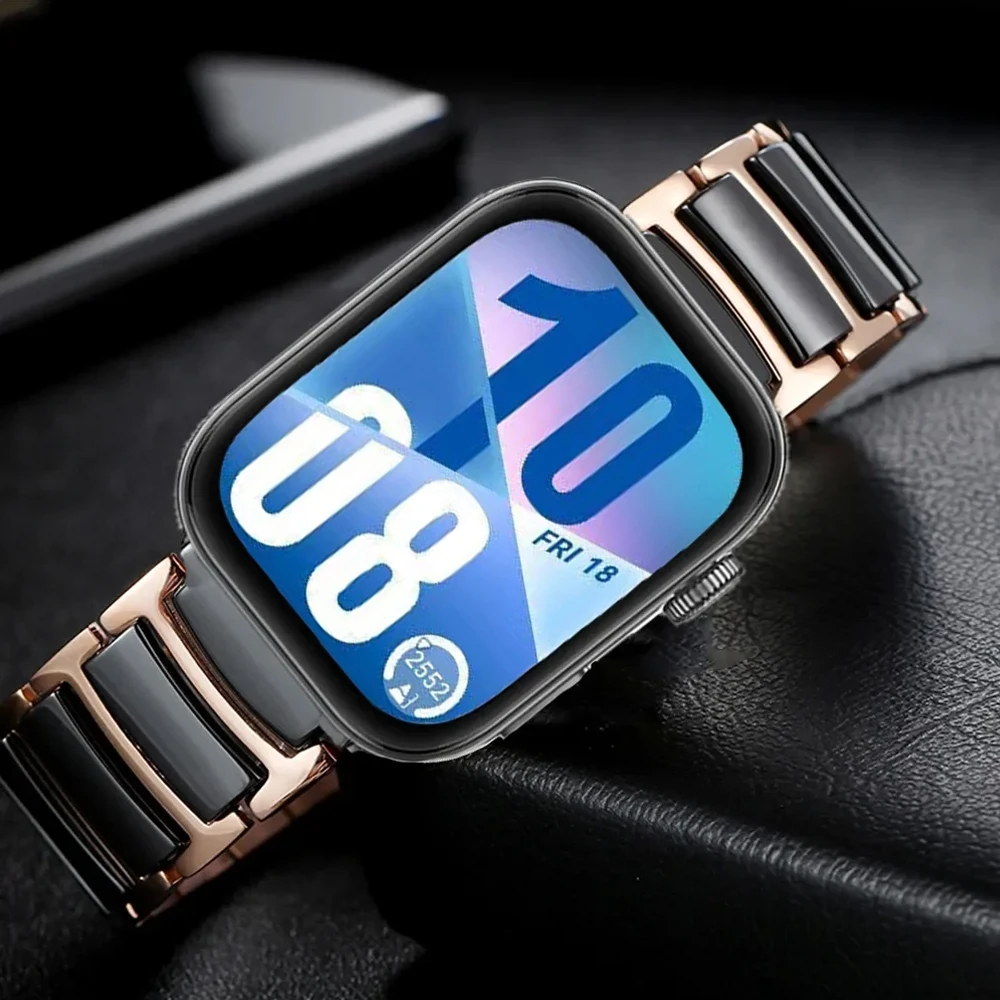 Keramik-Metallarmband für Huawei Watch Fit 4/Fit3 Sportband, austauschbares Armband, Huawei Watch Fit 4 Pro, Edelstahlarmband