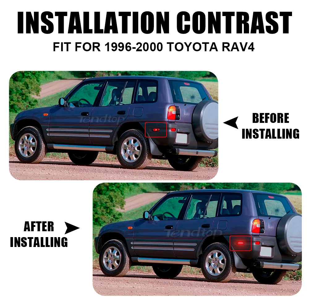 Red Parking Lamp Rear Bumper Reflector Light  Side Marker Signal Corner Lights For Toyota RAV4 RAV 4 1996 1997 1998 1999 2000 ﻿ - view 6