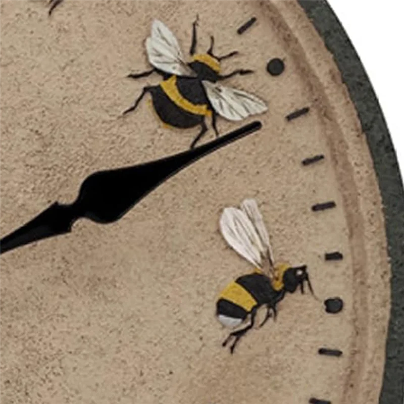 

A48F-12 дюймов круглые садовые часы IP44 водонепроницаемые настенные часы декоративные уличные часы с пчелой кухонные часы