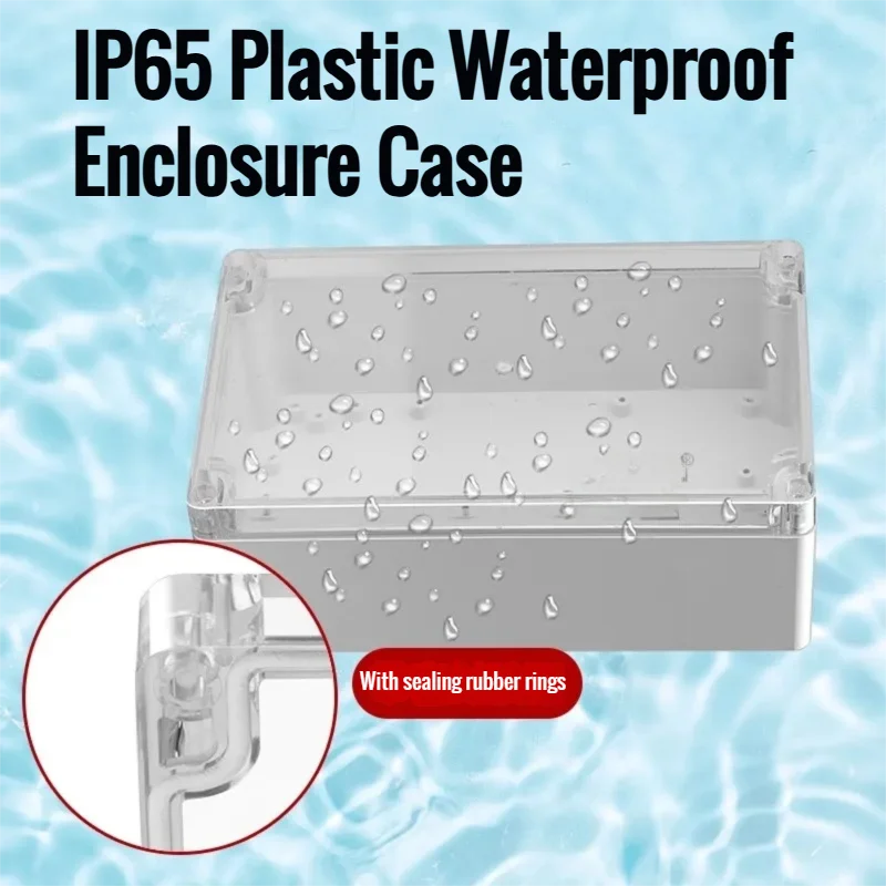 Outdoor Waterproof Electrical Enclosure Box ABS Plastic Power Equipment Sealed Junction Wire Case for Monitoring Systems