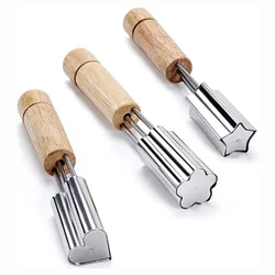 Vegetable Fruit Cutter Star Flower Heart Shapes Stainless Steel Cookie Stamps Mold Decorative Baking Crafts Kitchen Accessory