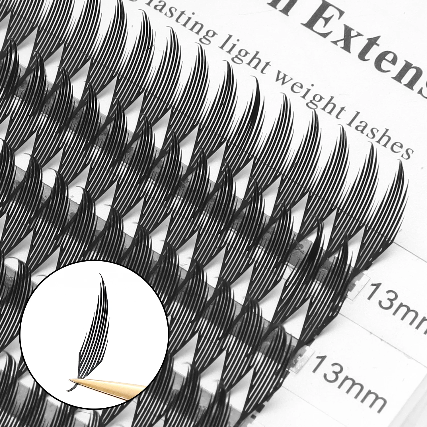 XIUSUZAKI การ์ตูน Spire Lashes ดอกอัตโนมัติ Premade แฟนขนตาแต่ละ Volume False Lashes เครื่องมือแต่งหน้า