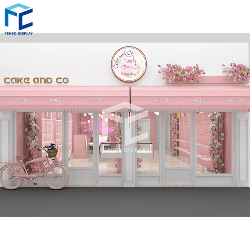 

2025customized. luxury custom Street shop wooden bakery showcase furniture retail shop interior design bread shop fitting bakery