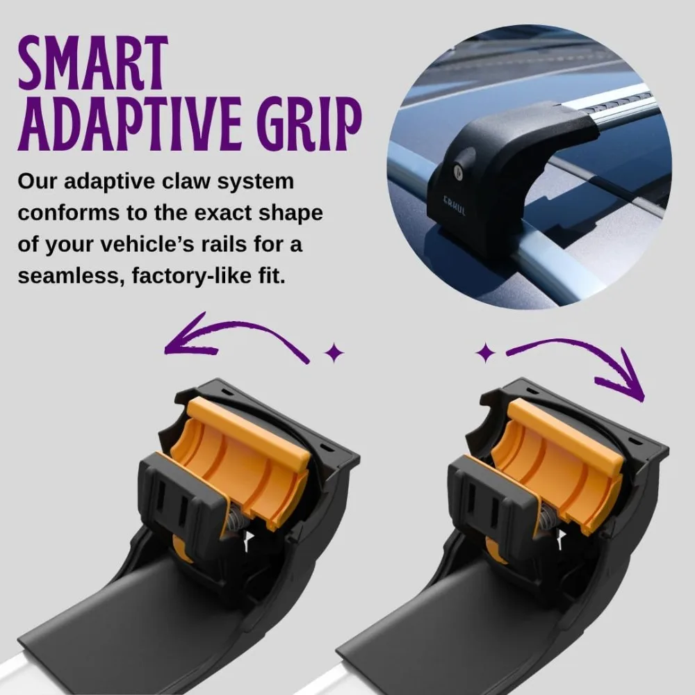 قضبان متقاطعة لرف السقف شديدة التحمل لميتسوبيشي أوتلاندر 2022-2025 (غير مناسبة لرياضة أوتلاندر) | 220 رطل ايرو ألومنيوم C #3