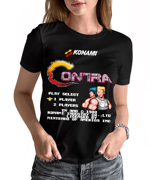 T-shirt for Anime Contra videogame 80’S Konami