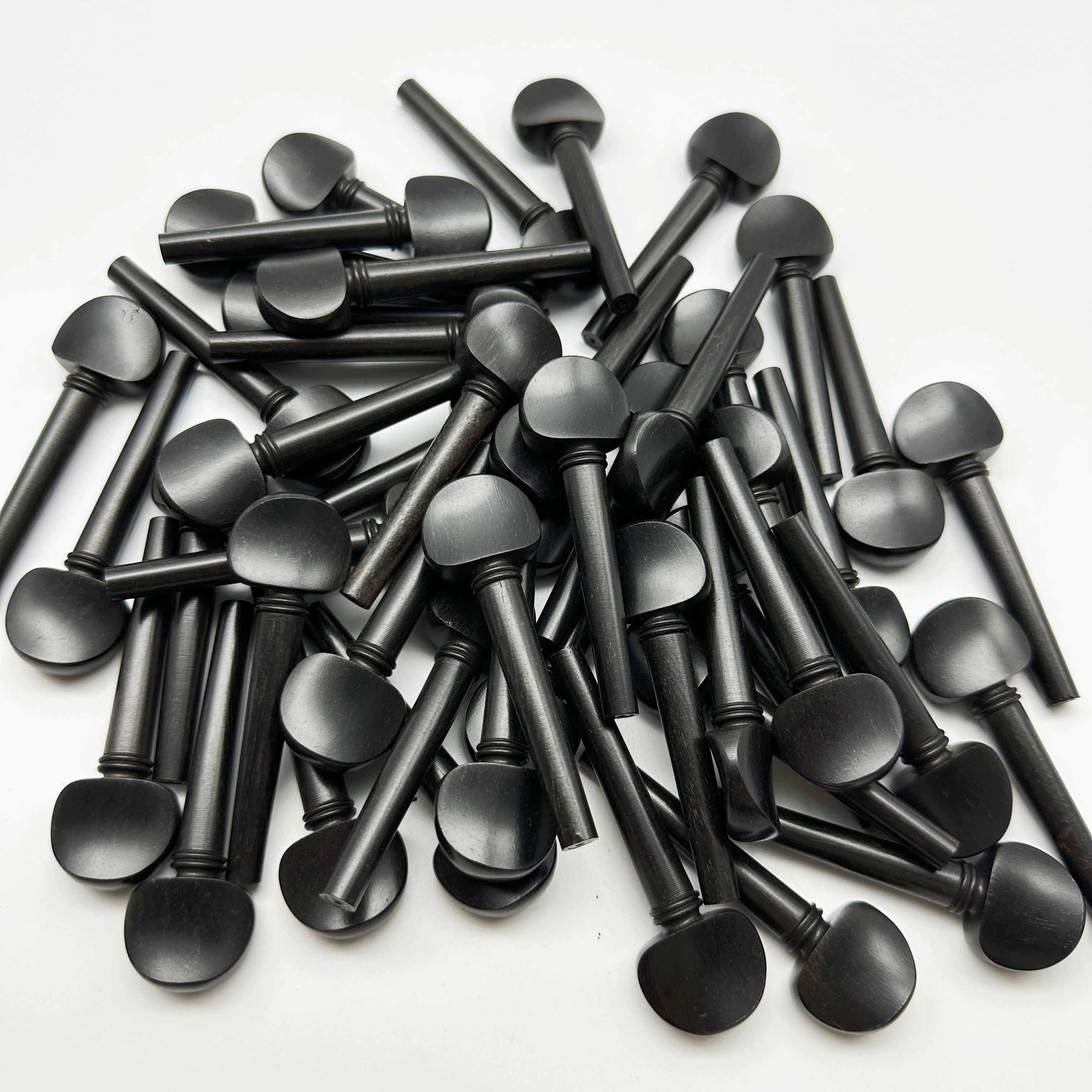 20pcs Violin Tuning Pegs Black Ebony 4/4 Violin Part Tuning Pegs Tuners Open Hole String Instrument Accessories