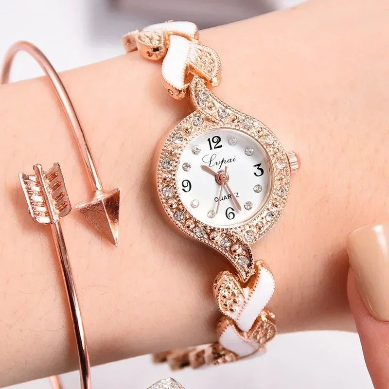 نساء سوار ساعات جديد فاخر كريستال فستان العلامة التجارية ساعات المعصم ساعة المرأة موضة عادية كوارتز ساعة reloj mujer