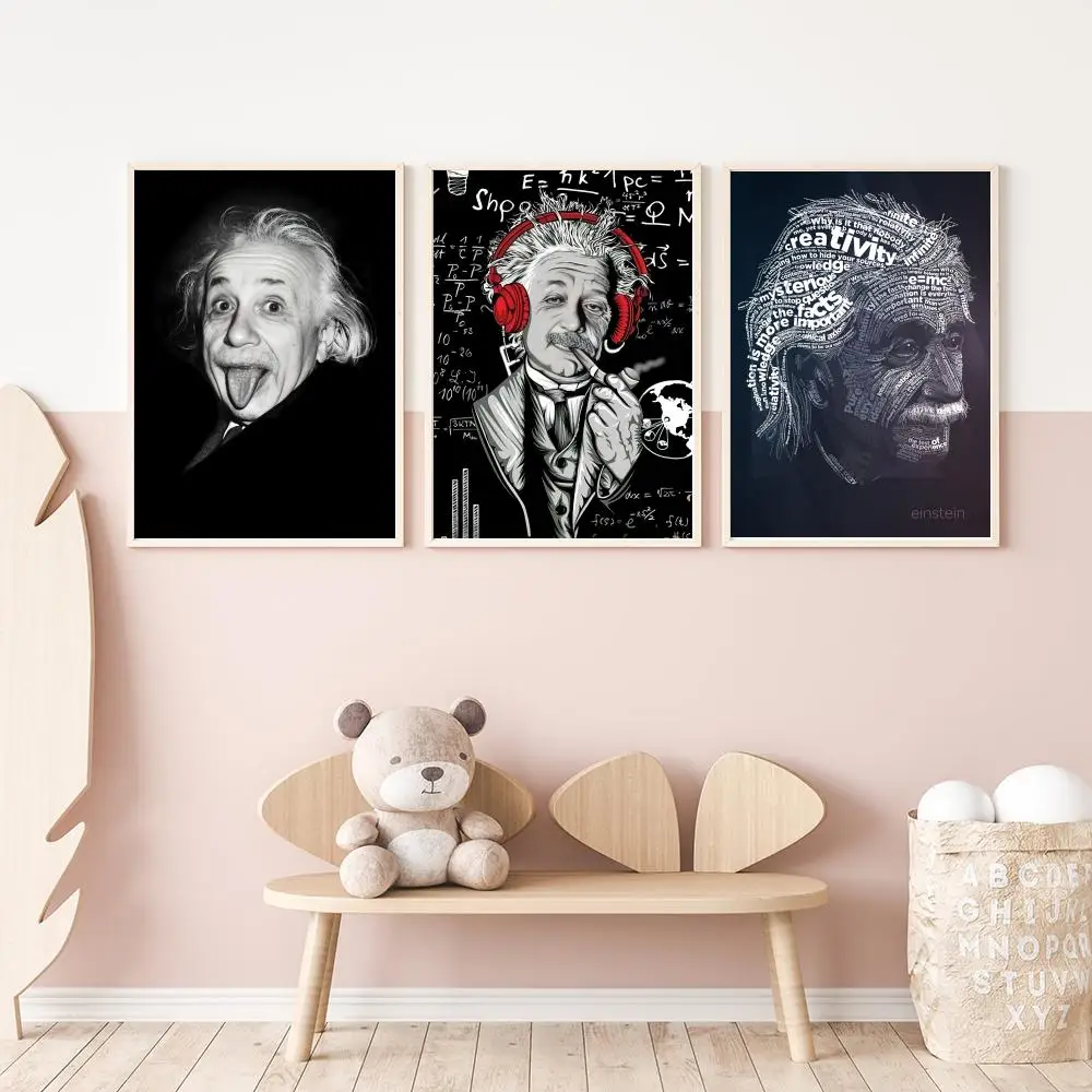Hot Aalbert Einsteines Poster Versatile HD Waterproof Wall Art Self-Adhesive Decor for Any Space Ideal Gift