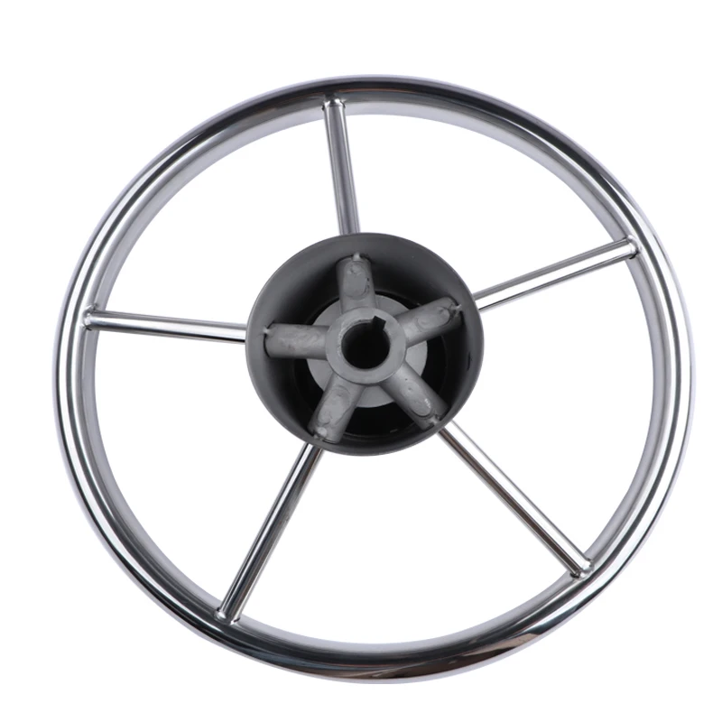 Boat Accessories Steering Wheel With Knob Stainless Steel 5 Spoke 25 Degree 11'' For Marine Yacht