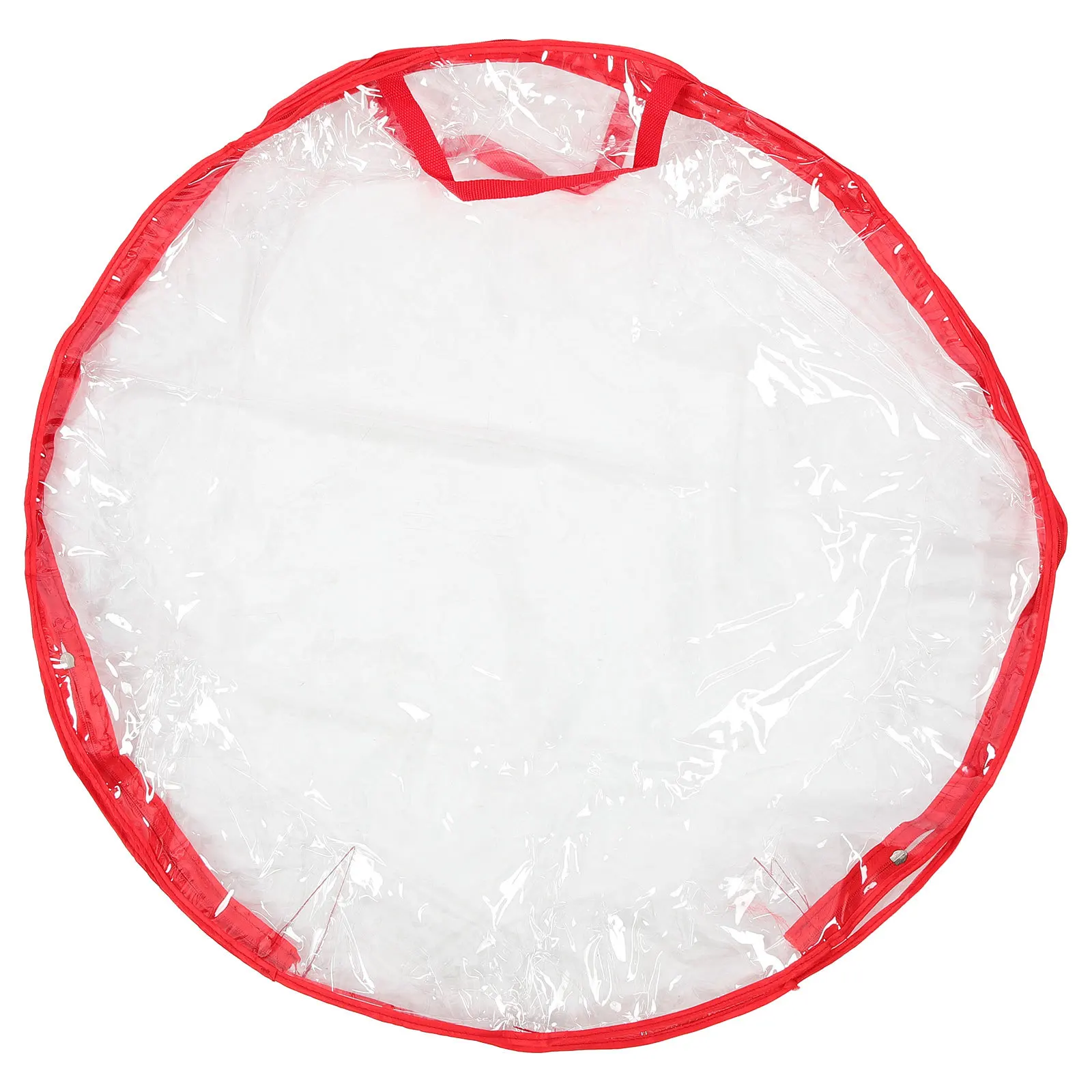 حقيبة تخزين كبيرة من مادة PVC لتنظيم إكليل العطلات وحوامل حاويات مستديرة لديكور عيد الميلاد لزينة عيد الميلاد