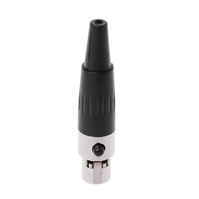 1Pcs High Quality Mini XLR 3 4 Pin Female Plug Small XLR Audio Microphone Connector for MIC Soldering Straight
