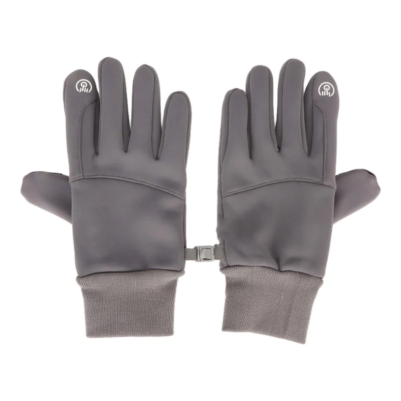 

Спортивные перчатки на открытом воздухе с сенсорным экраном, водонепроницаемые, ветрозащитные, теплые велосипедные перчатки для езды на велосипеде на открытом воздухе, серые M