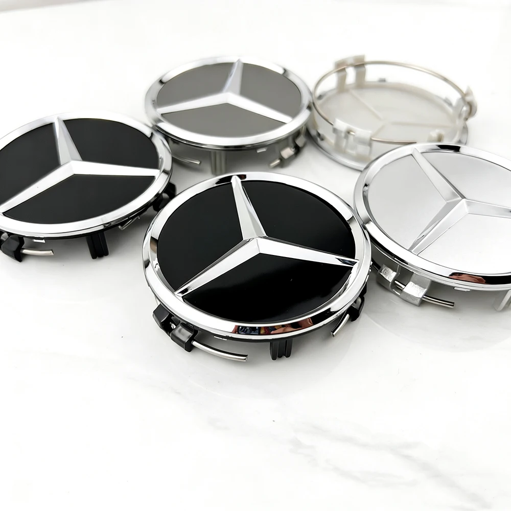 20pcs 75mm Wheel Hub Center Caps For Mercedes Benz W211 W205 W213 W203 C218 A207 CLA CLS E Class Auto Refit Stickers Accessories