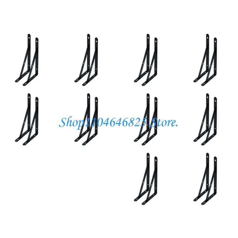 Right Side Support Hardware 10 Pack Iron Corner Mounting Parts for Shelf Areas, Cabinet Corners and DIY Repair Work