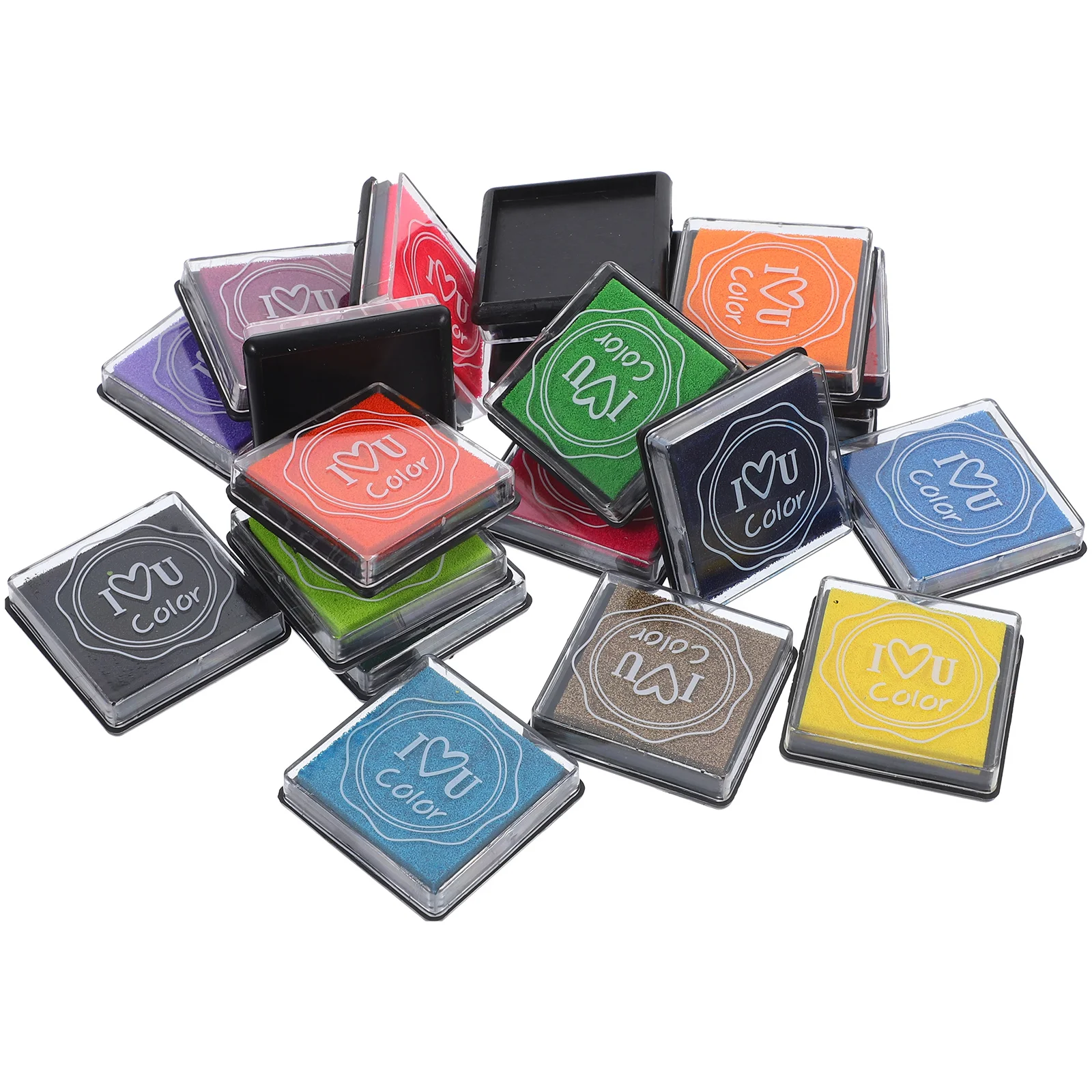

20pcs Finger Inkpad Crafts Diy Bright Color Inkpad Colorful Graffiti Ink Pad For Painting Washable Inkpads Rubber Stamps