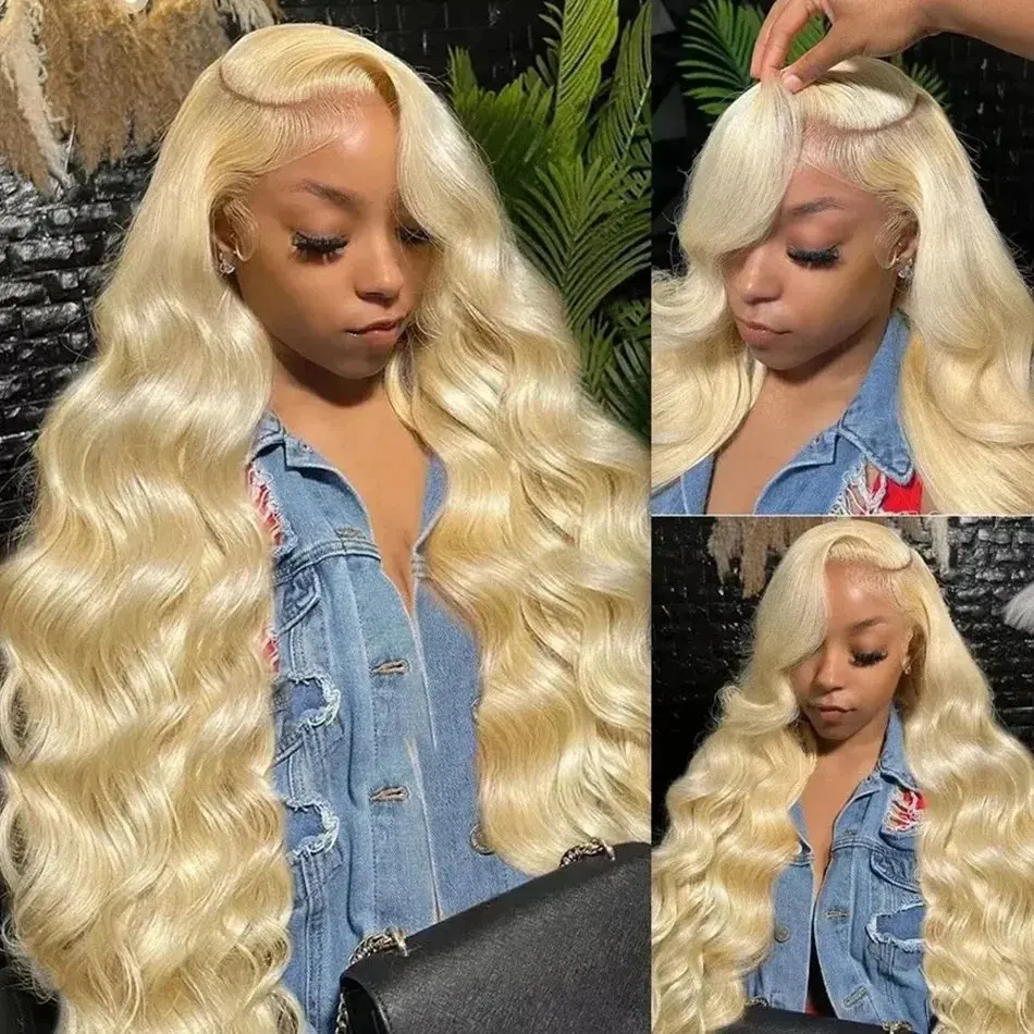 150 Density Body Wave Blonde 613 13X6 HD Lace Wigs 13x4 Human Hair Frontal Blonde Colored 18 40 Inch Glue-Free Waves Wigs