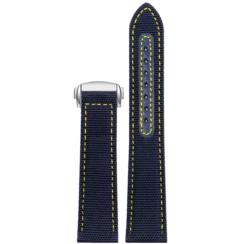 For Omega Seamaster 300 watch strap for Speedmaster AT150 for Snoopy 310.32 Series Canvas leather Watchband 19 20 21 22mm bands