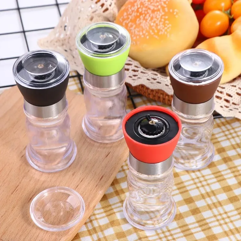 

1 шт., ручная мельница для соли и перца, бутылка для приправ, контейнеры для измельчения специй, регулируемая мельница, кухонные гаджеты