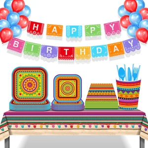 Cacto Festival Festa Conjuntos De Talheres Descartáveis, Placas De Papel, Copos, Guardanapos, Cacto Mexicano, Cinco De Mayo, Louça Decoração 10 principais vendas caneca mexico - №6